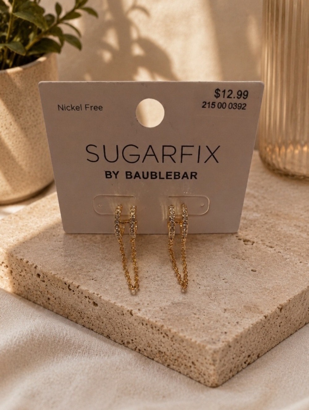 Baublebar Gold Chain Hoop Earrings